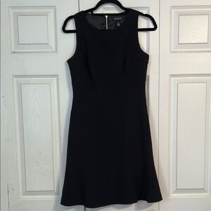 WHITE HOUSE BLACK MARKET Black Mini Sheath Cocktail Dress A-Line Office LBD 4